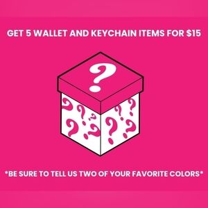 Wallet and Keychain Items Mystery Bundle- 5 for $15
